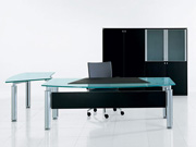 Glass Executive Desk CG-BLBT-02